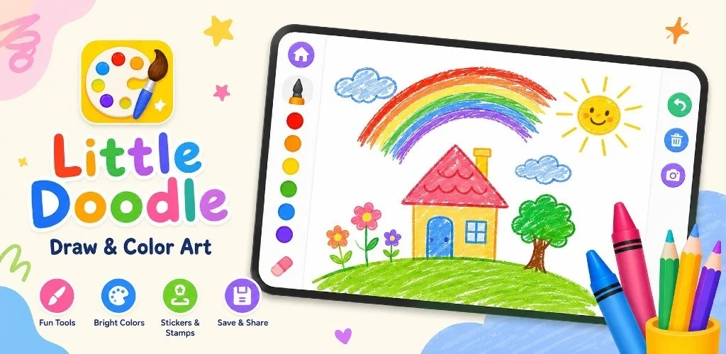 Little Doodle Draw & Color Art — cover image